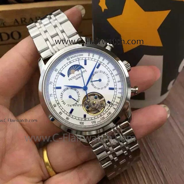 Patek Philippe Moonphase Silver Steel Watch Patek Replica Patek Philippe Moonphase Silver Steel Watch Patek Replica